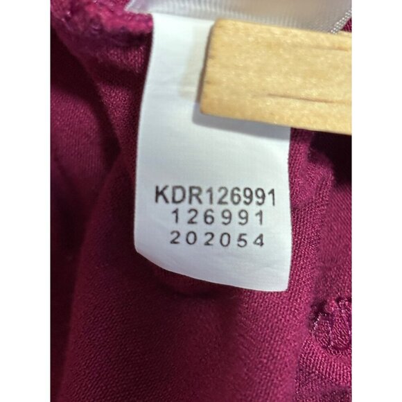 J. Jill Wearever Collection Womens XS Claret Burgundy Pleated Front A-Line Dress - Picture 6 of 9